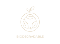 Sello de compromiso ambiental Amanitas: icono que representa la naturaleza biodegradable de nuestros empaques, ilustrado con un ciclo de hojas, reafirmando nuestra responsabilidad ecológica y sostenibilidad.